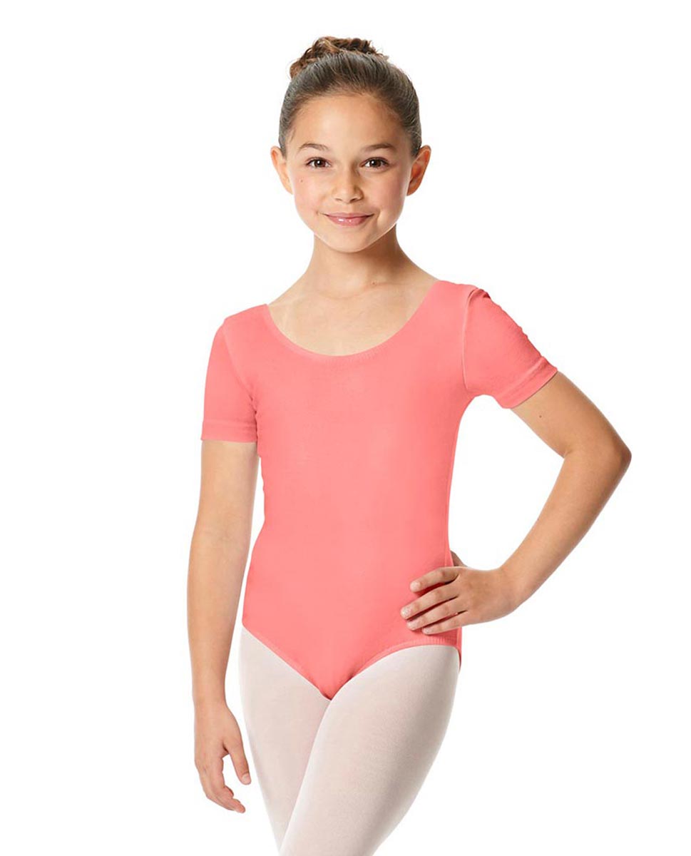 Child Short Sleeve Ballet Leotard Lauretta PEAC