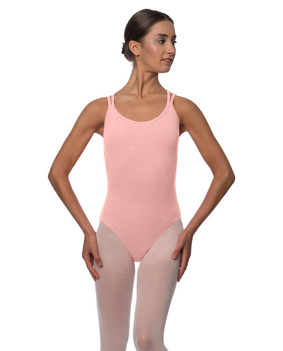 Adults Camisole Crossed Strappy Back Dance Leotard Yvette BPINK