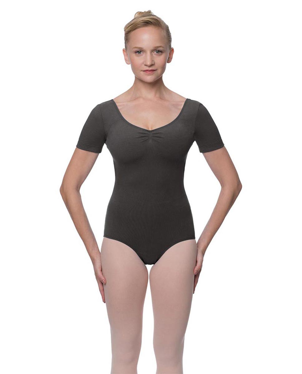 Womens Pinch Front and Back Short Sleeve Ballet Leotard Mckenzie DGRE