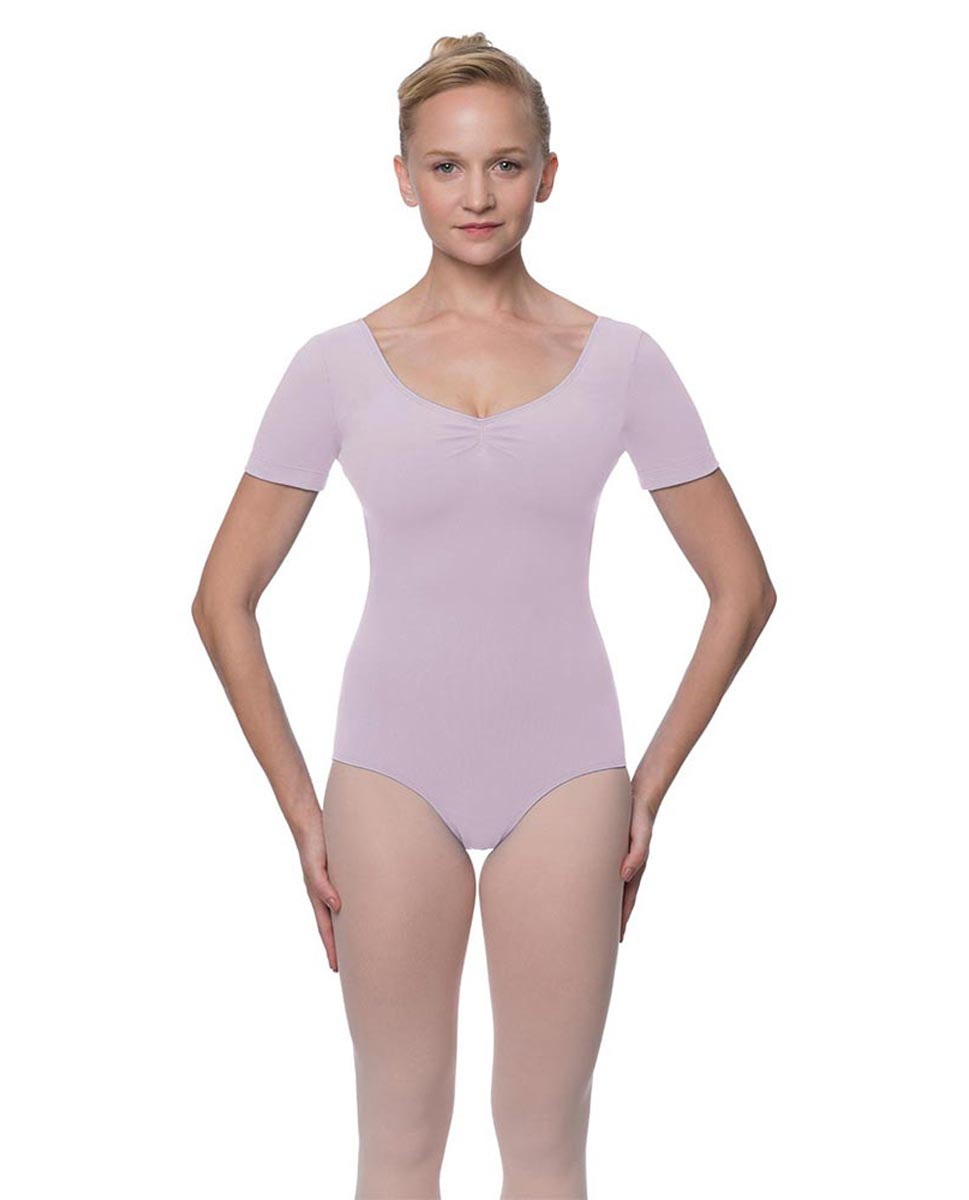 Womens Pinch Front and Back Short Sleeve Ballet Leotard Mckenzie LIL