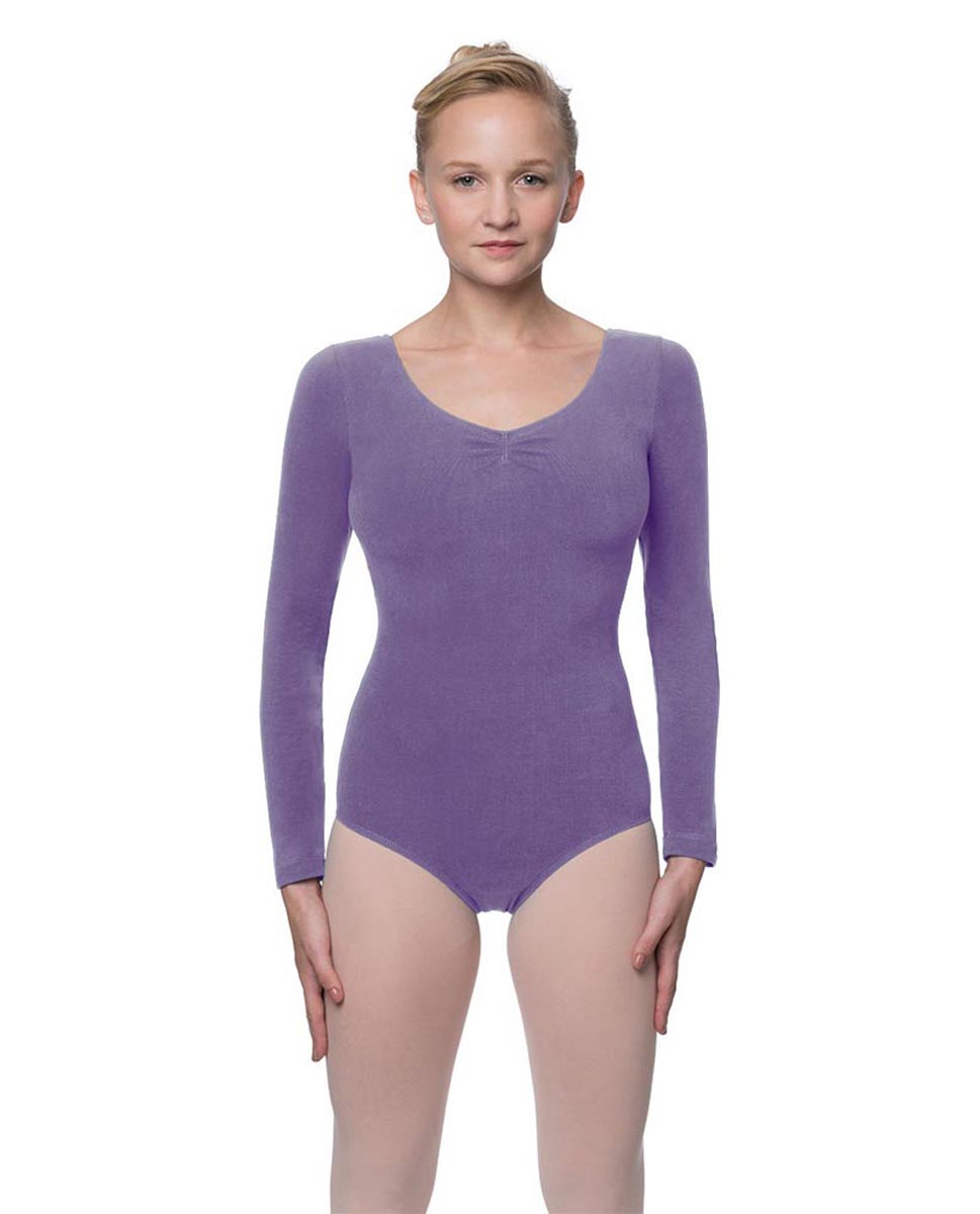 Pinch Front and Back Long Sleeve Dance Leotard Miranda LAV