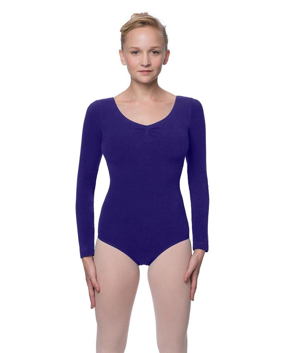 Pinch Front and Back Long Sleeve Dance Leotard Miranda ROY