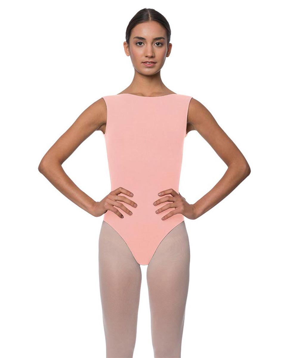 Womens High Boat Neck Tank Ballet Leotard Sabina BPINK