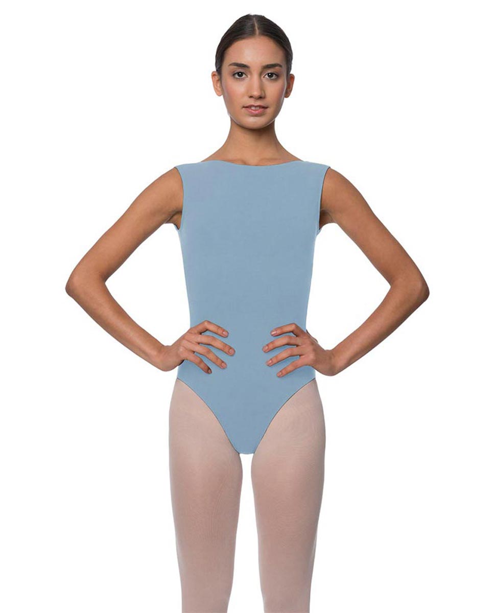 Womens High Boat Neck Tank Ballet Leotard Sabina SKY