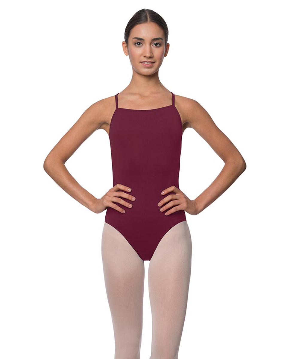 Adults Camisole Deep X-Back Ballet Leotard Raine WINE