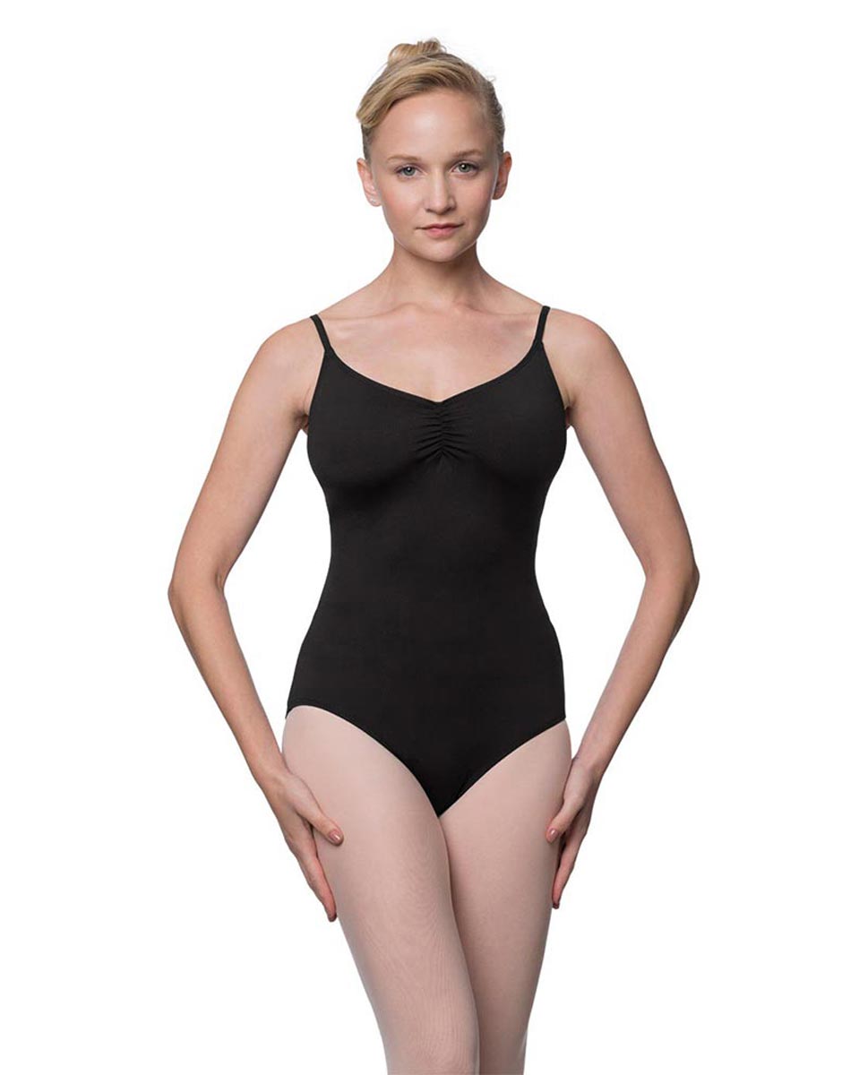 Womens Adjustable Straps Camisole Ballet Leotard Nadia BLK