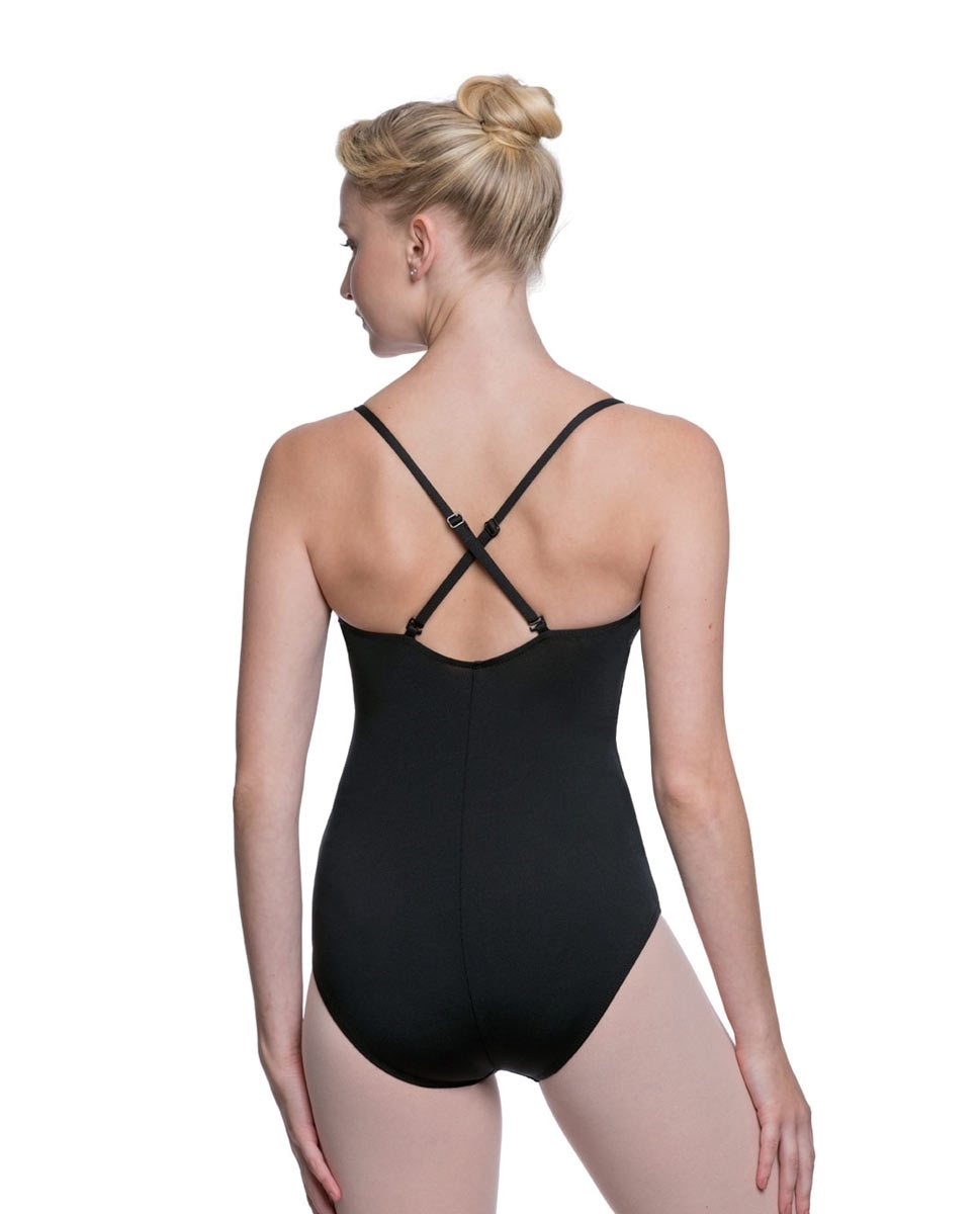 Womens Adjustable Straps Camisole Ballet Leotard Nadia back