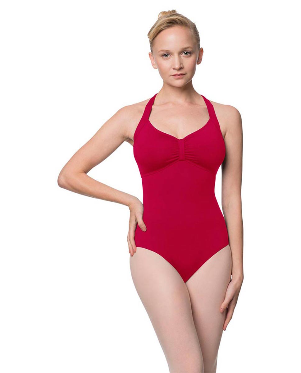 Adults Halter Open Back Dance Leotard Pearl DRED