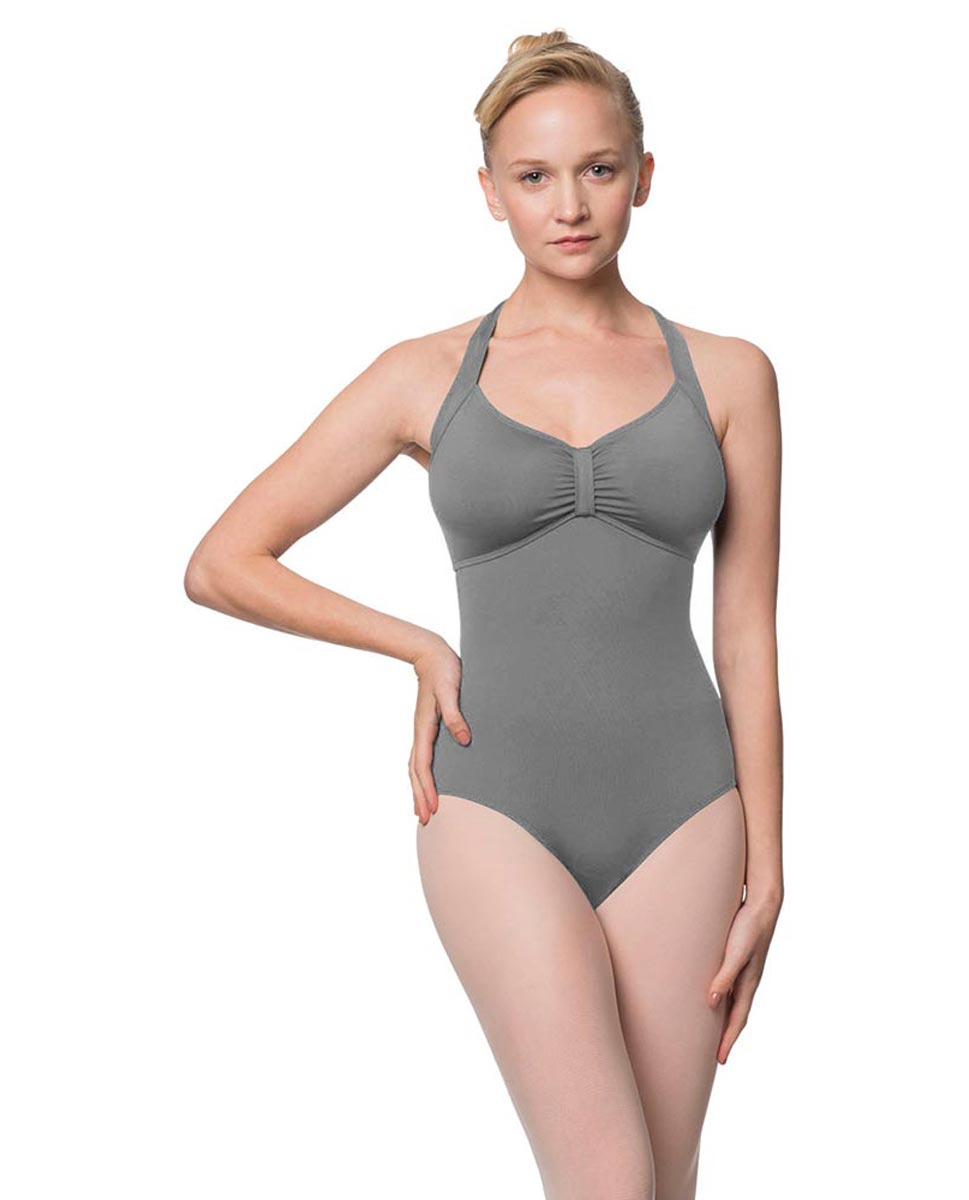 Adults Halter Open Back Dance Leotard Pearl GRE