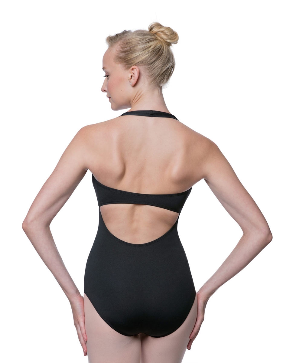 Adults Halter Open Back Dance Leotard Pearl back