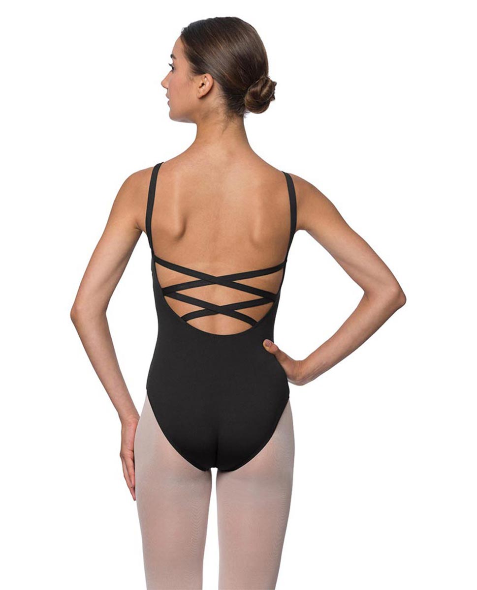 Adults Strappy Back Camisole Dance Leotard Veronica BLK