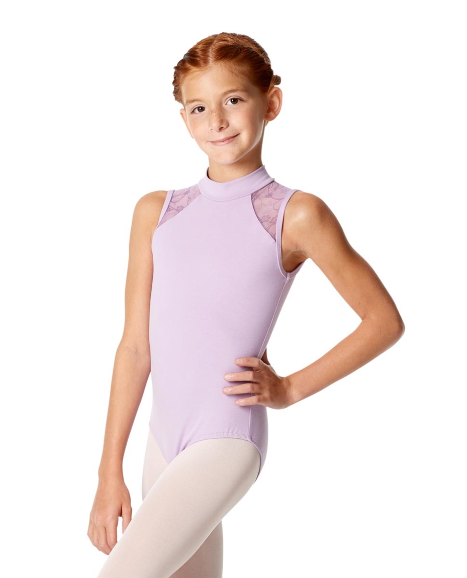 Girls Mock Neck Lace Dance Leotard Carla LIL