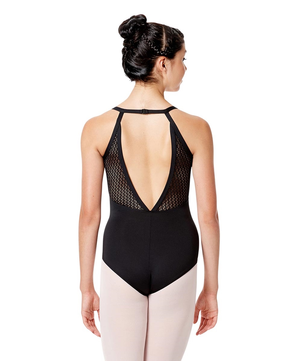 Womens Camisole Mesh Dance Leotard Giorgia back-womens-camisole-mesh-dance-leotard-giorgia