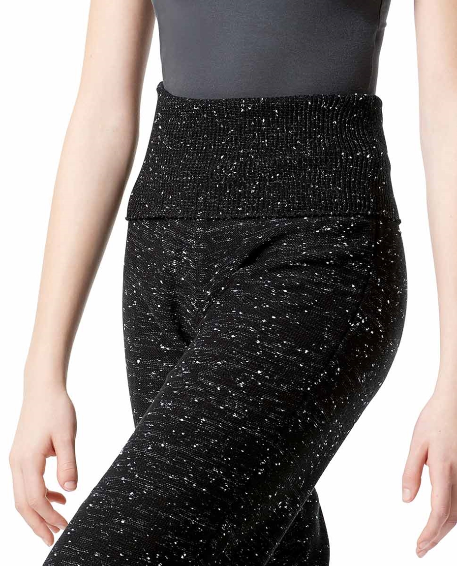 Womens Knitted High Waist Dance Warm Up Pants detail