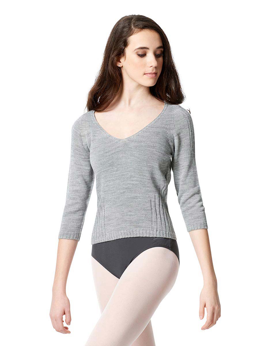 Knit Long Sleeve Dance Warm Up Sweater GRE