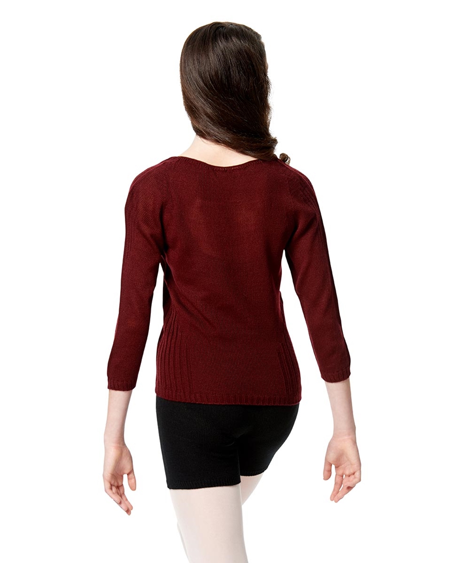 Knit Long Sleeve Dance Warm Up Sweater Back-knit-long-sleeve-warm-up-sweater