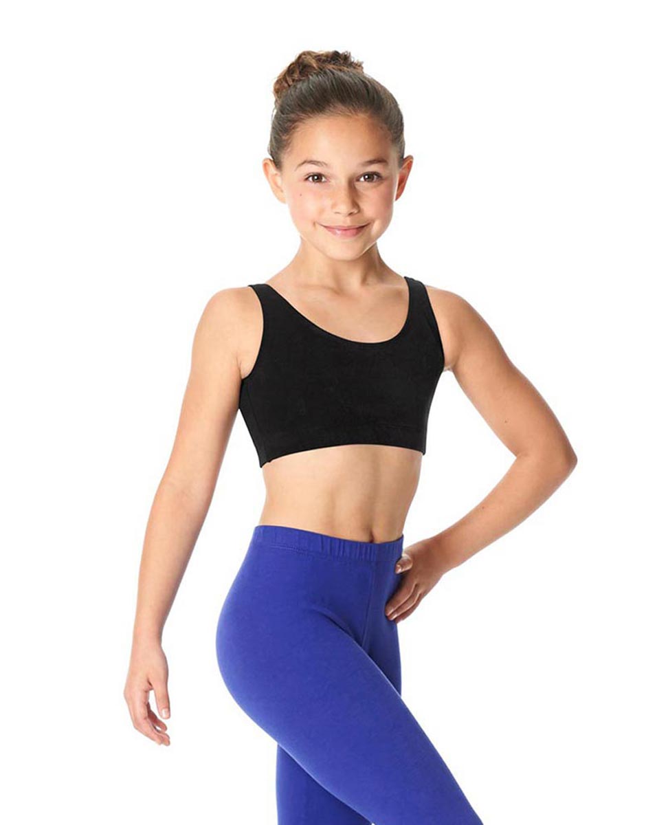 lulli girls brushed cotton lycra tank crop dance top beatrice