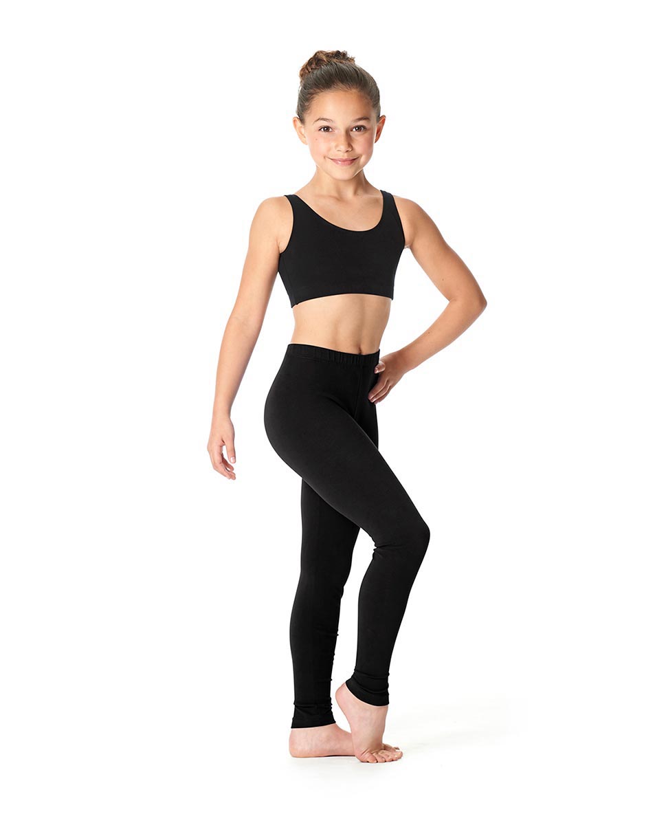 Child  Ankle Length Dance Leggings Layla BLK