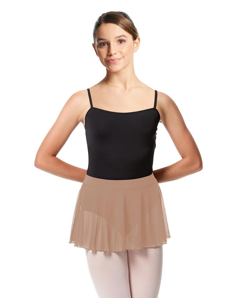 Girls Mesh Skirt Hania with Wide Elastic Waist Band NUD