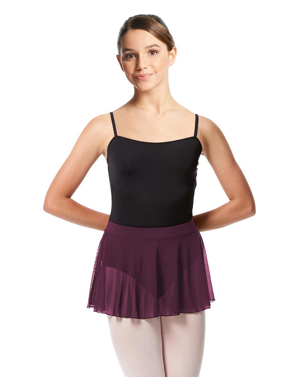 Girls Mesh Skirt Hania with Wide Elastic Waist Band WINE