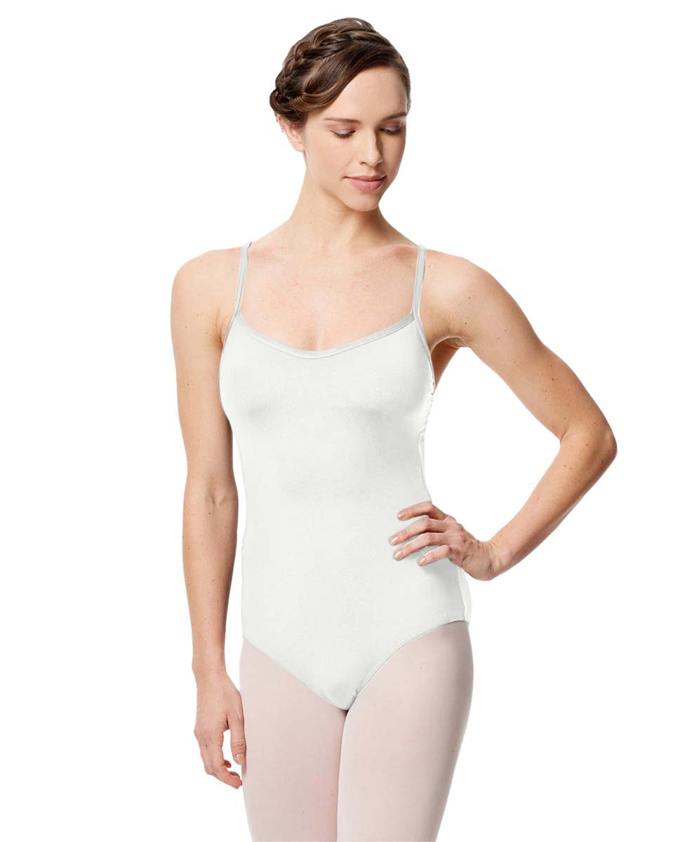 Adult Microfiber Extra Breast Support Camisole Leotard Addie WHI