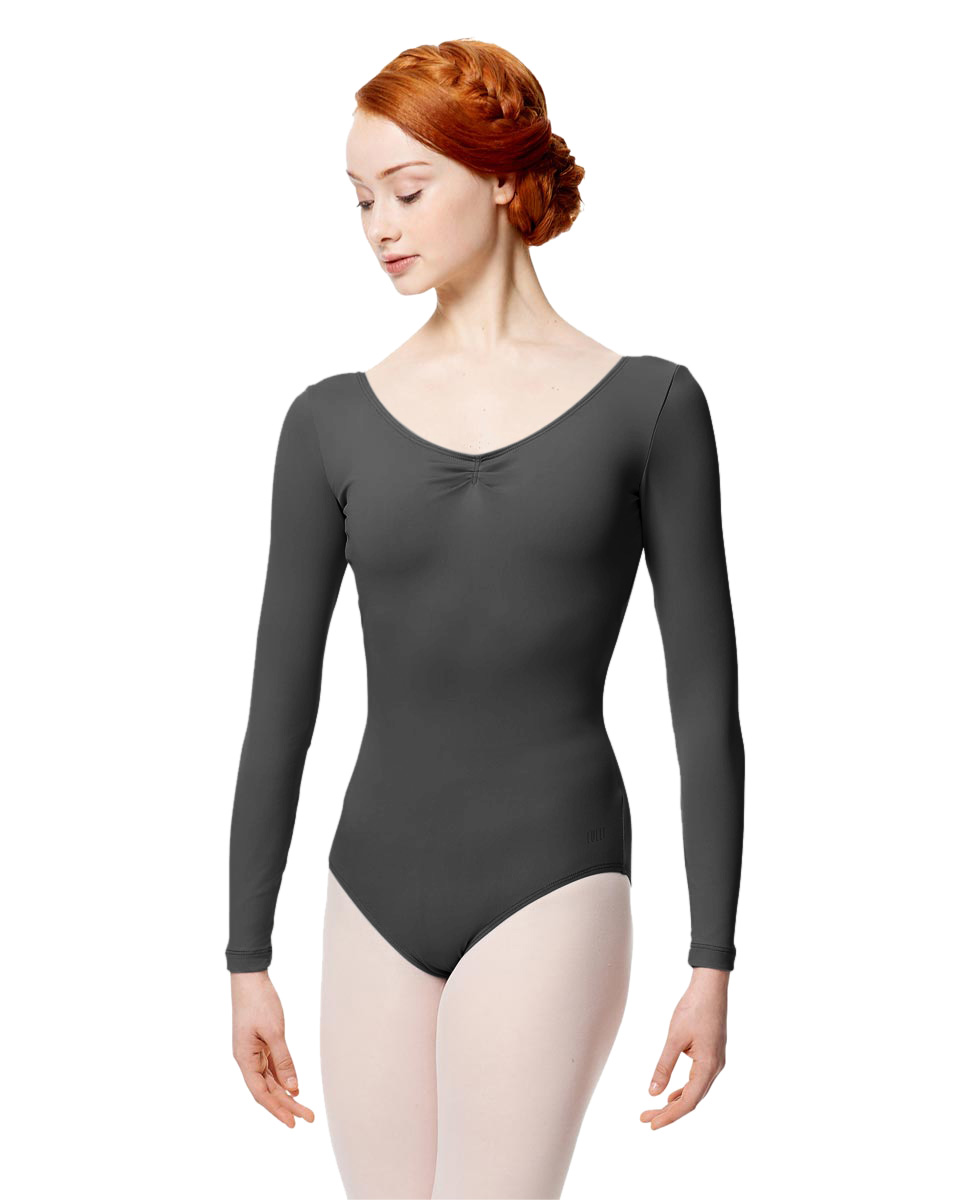 Adult Microfiber Long Sleeve Pinched Leotard Samantha DGRE