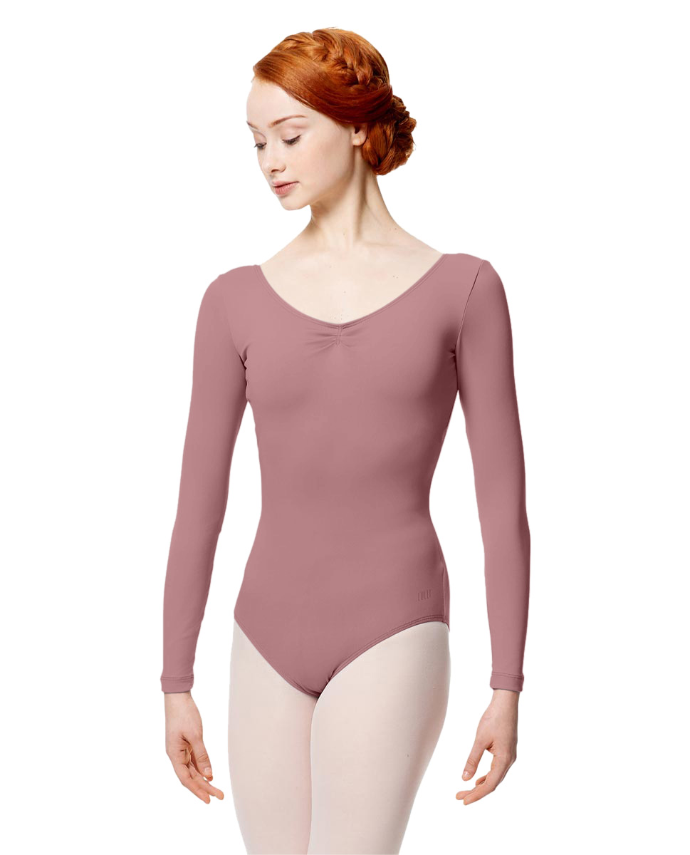 Adult Microfiber Long Sleeve Pinched Leotard Samantha DROS