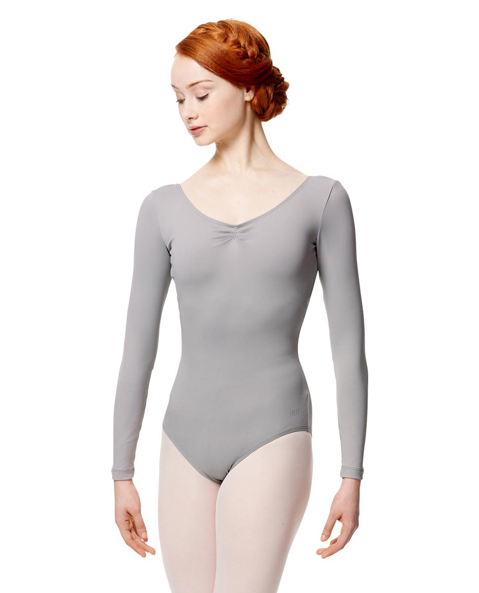 Adult Microfiber Long Sleeve Pinched Leotard Samantha GRE