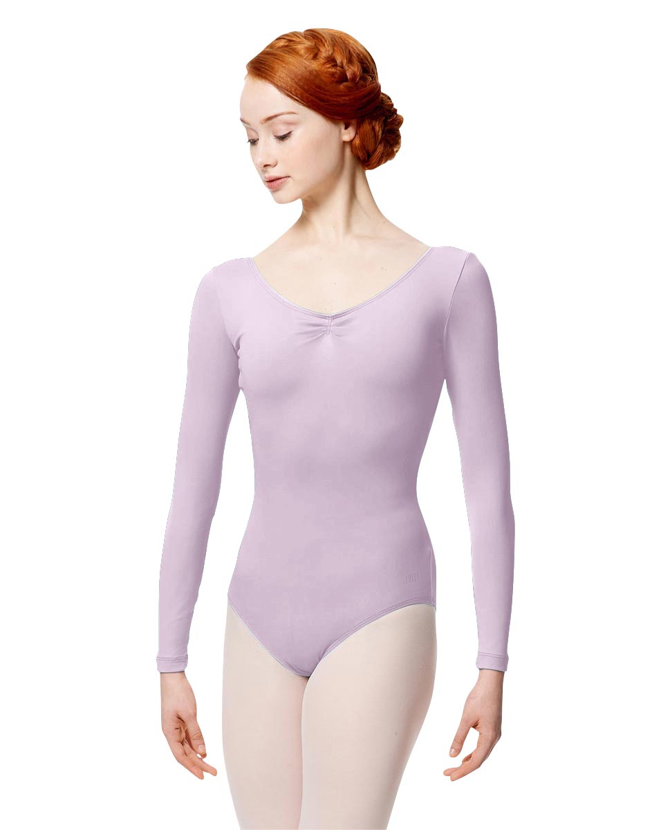 Adult Microfiber Long Sleeve Pinched Leotard Samantha LIL