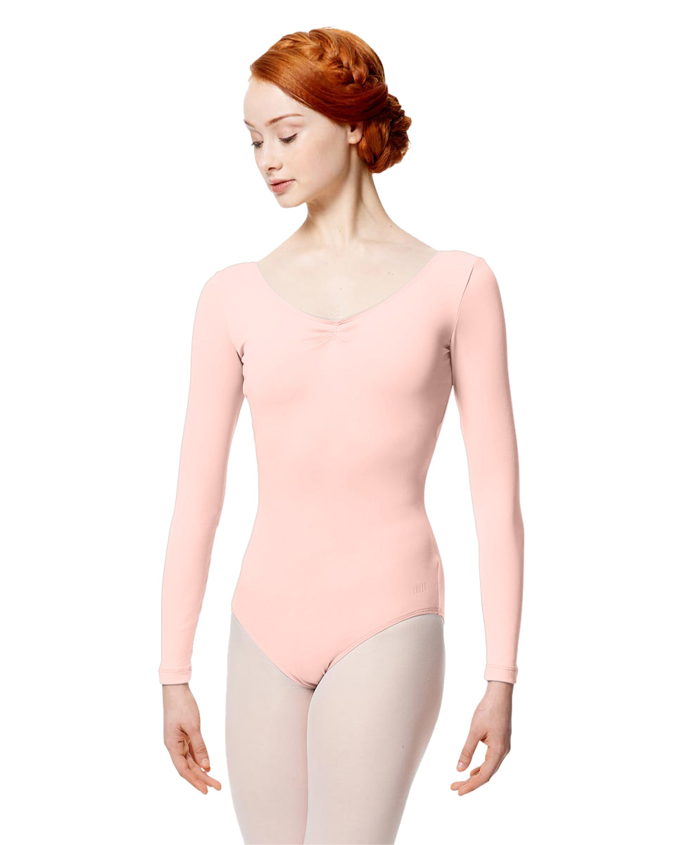 Adult Microfiber Long Sleeve Pinched Leotard Samantha LPNK