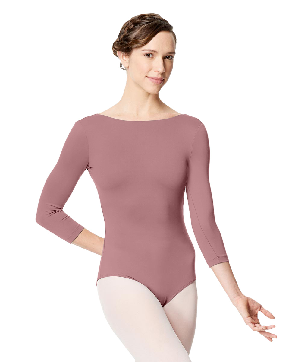 Adult Microfiber Low Back Long Sleeve Leotard Nanette DROS