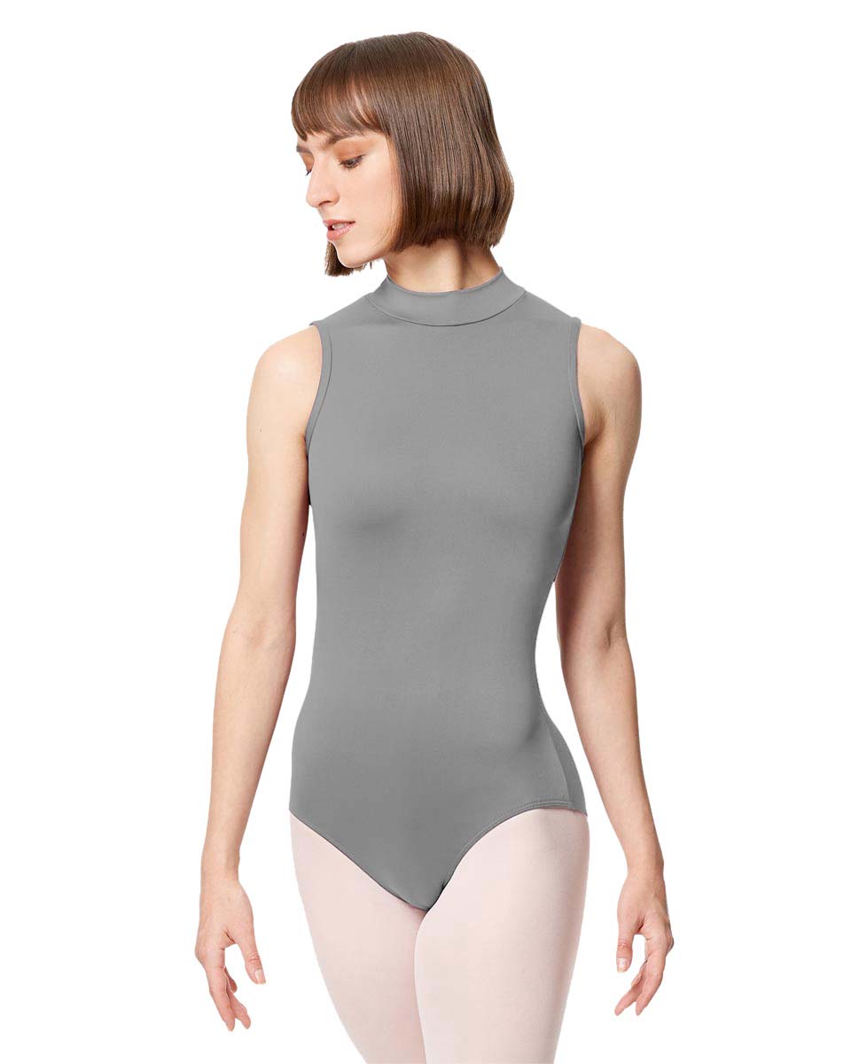 Adult Microfiber Mock Neck Sleeveless Leotard Fancy GRE