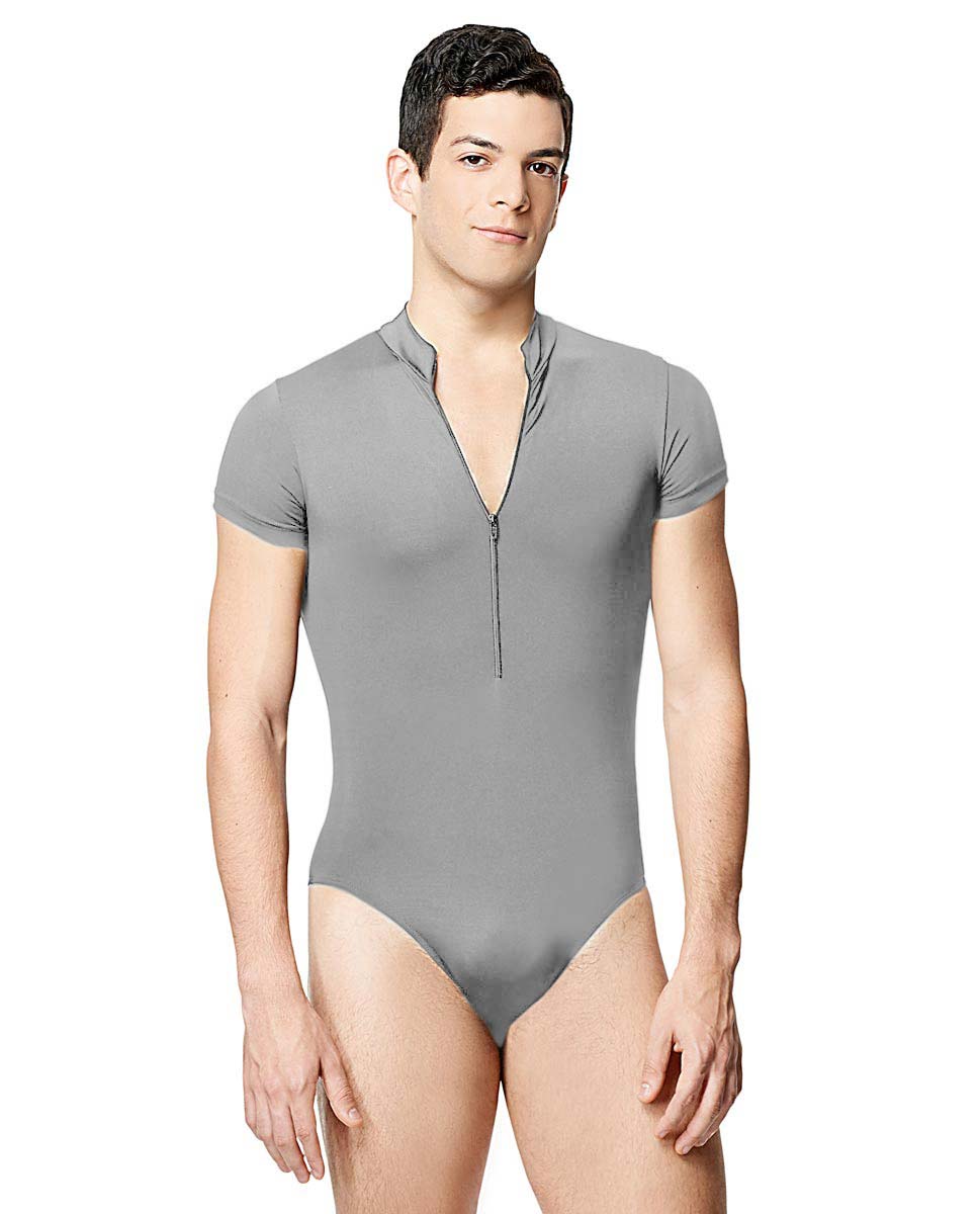 Mens Short Sleeve  Mock Neck  Leotard Eddie GRE