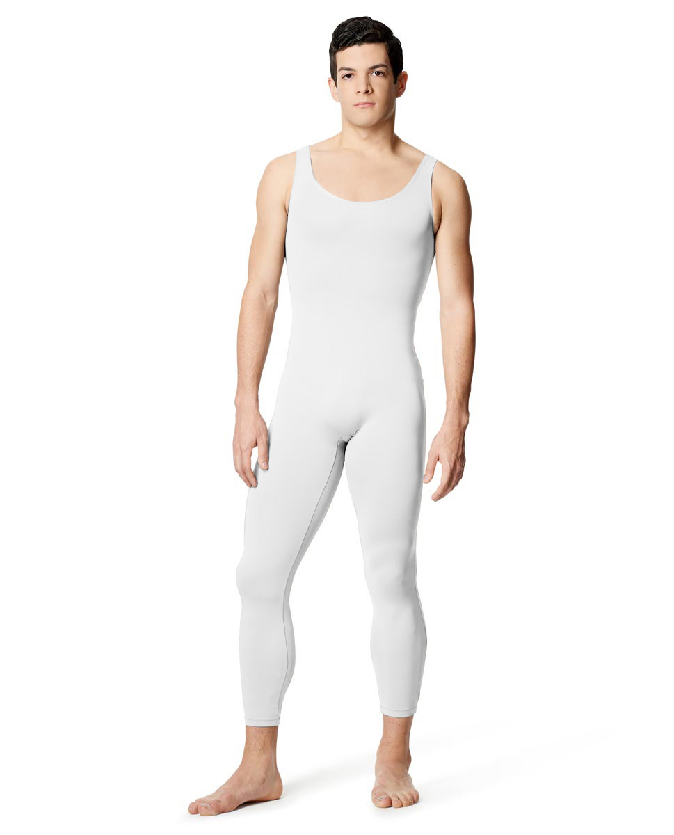 Mens Microfiber Footless Tank Unitard Baptiste WHI