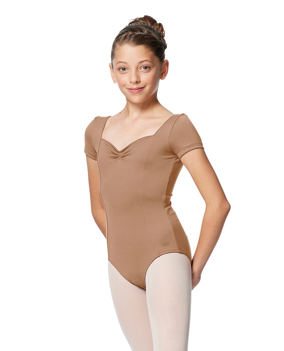 Girls Short Sleeves Ballet Leotard Anfisa NUD