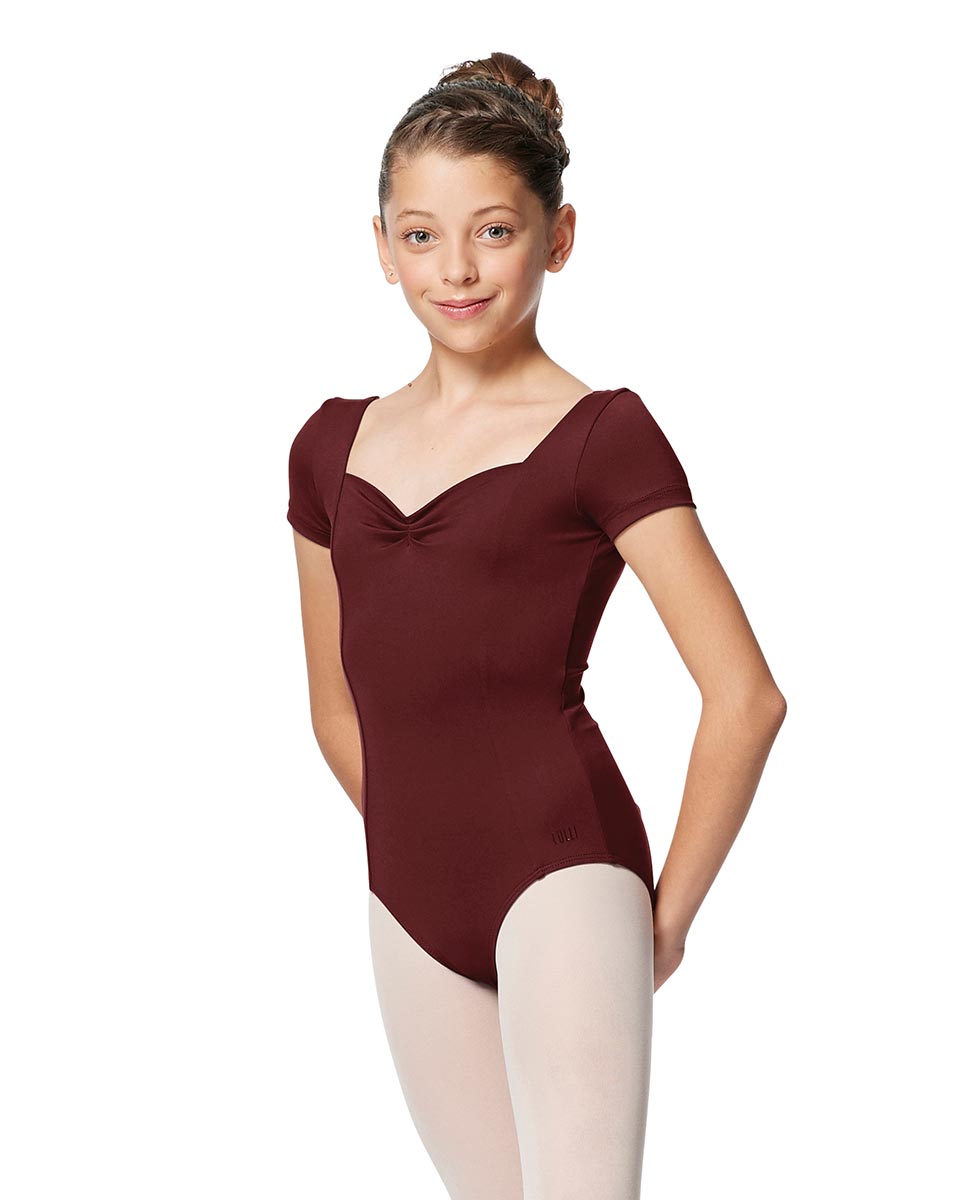 Girls Short Sleeves Ballet Leotard Anfisa BUR