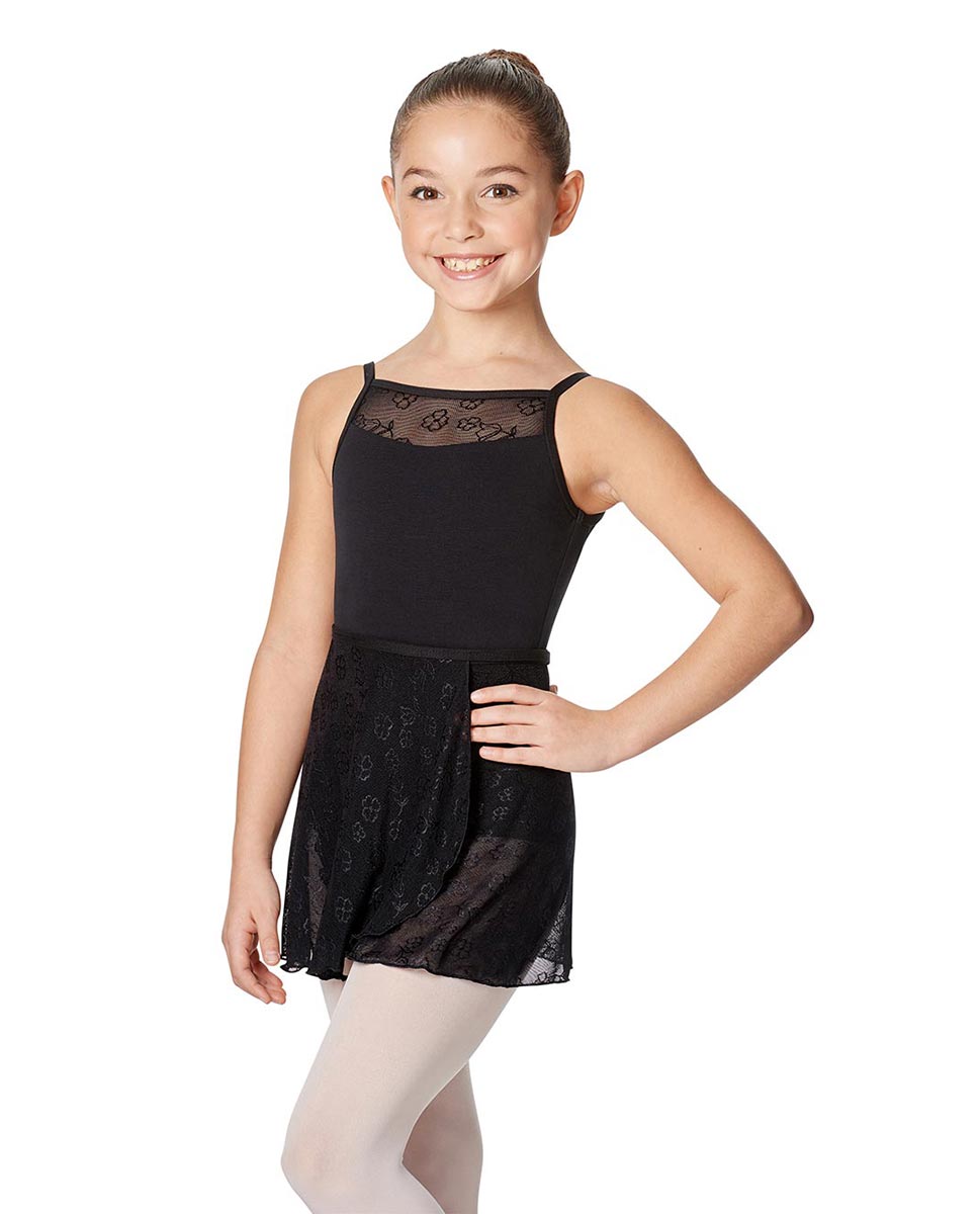 Girls Wrap Mesh Skirt Anya BLK