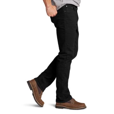 Men's Flannel-Lined Flex Jeans - Straight Fit Image 63