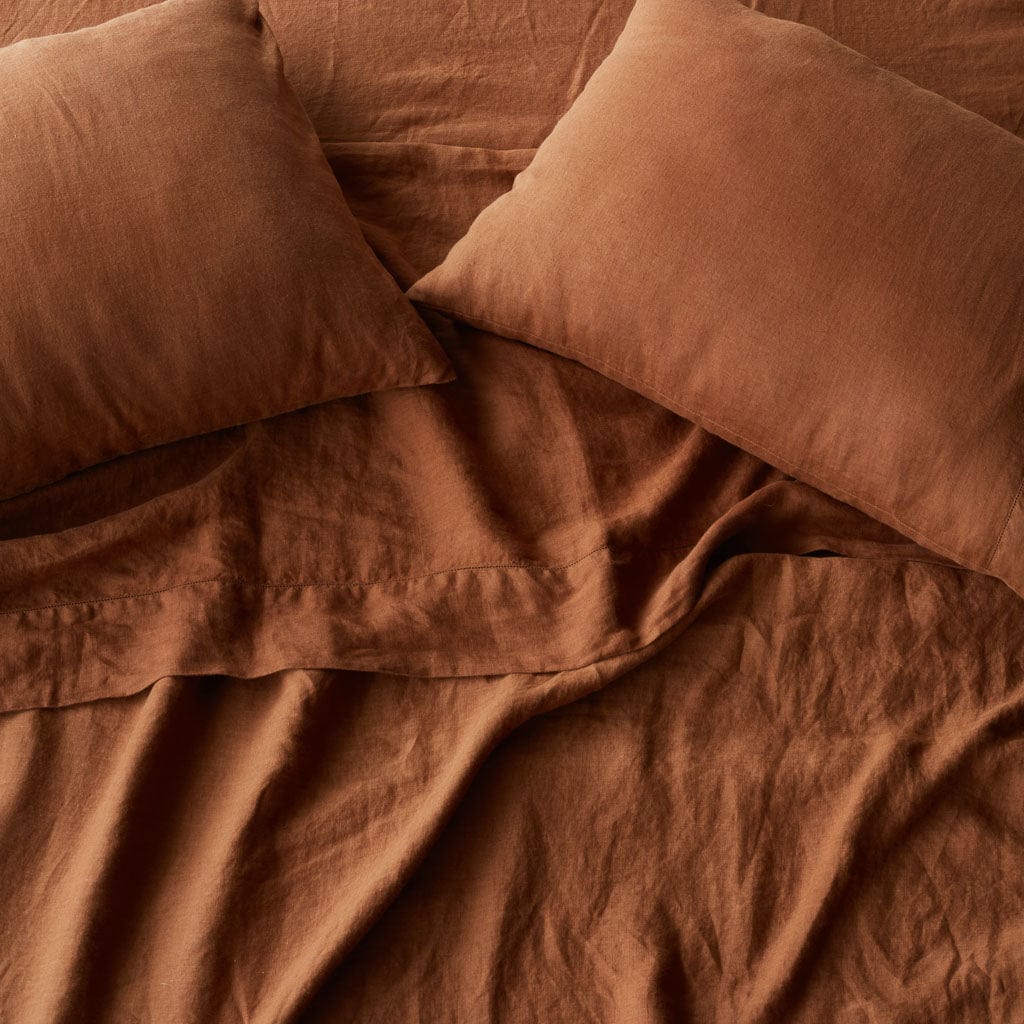 Stonewashed Linen Bed Sheet Set | King | Rose - The Citizenry