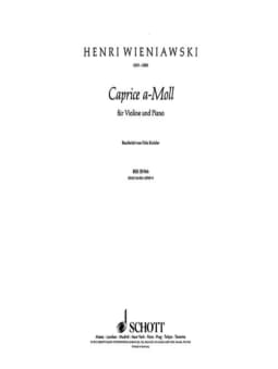 Wieniawski: Caprice in A minor (Violin & Piano)