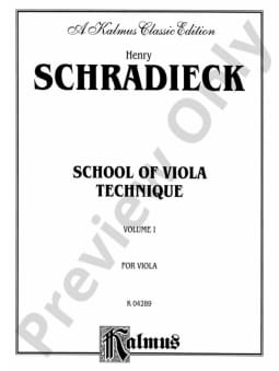 Schradieck: School of Viola Technique - Book 1