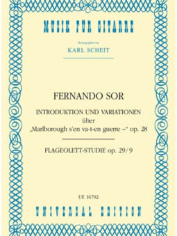 Sor: Introduction & Variations on "Malborough s'en va-t-en guerre-" op. 28, 29/9