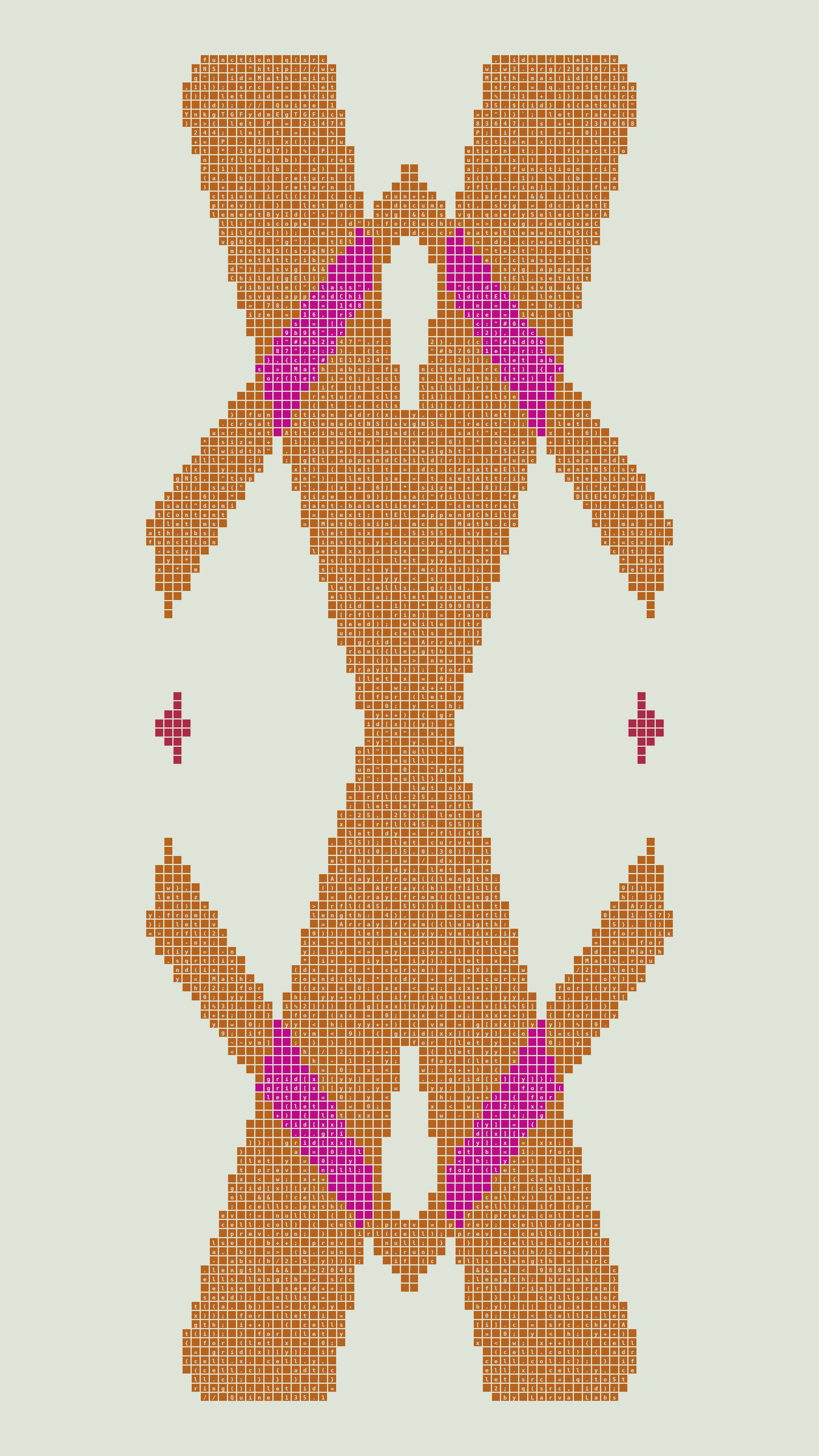 Artwork by Larva Labs: Quine