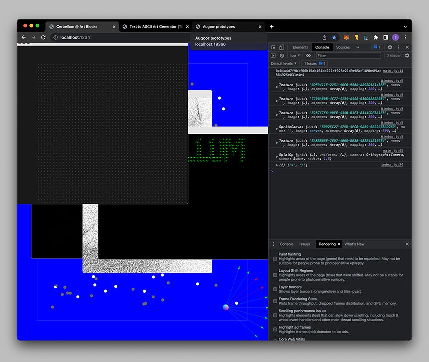 Laya Mathikshara and Santiago, screenshot of programming interface with work-in-progress for Cerebellum. .jpeg