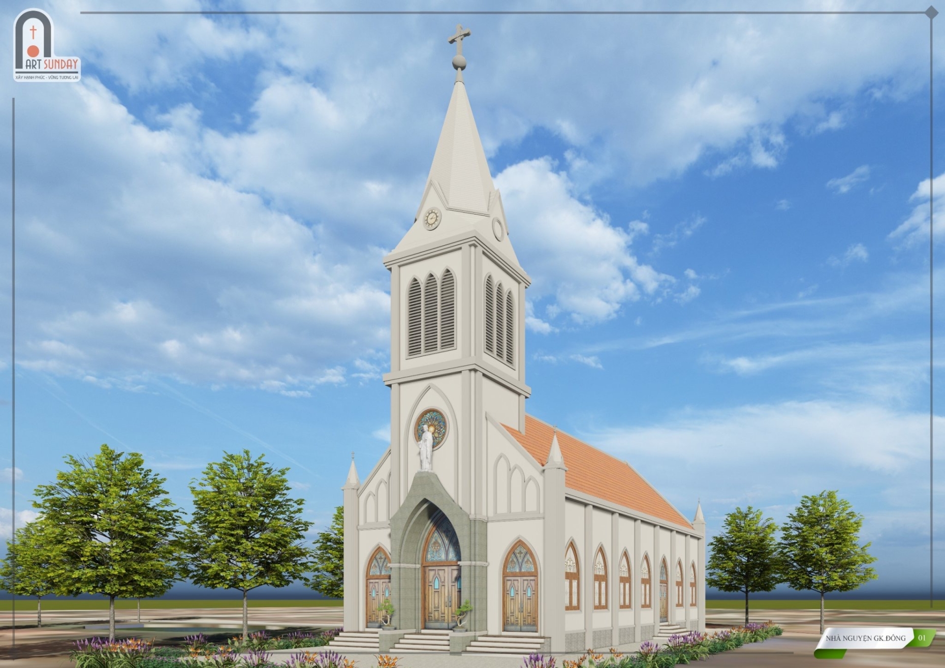Thiết Kế Nhà Nguyện Giáo Khu Đông - Giáo Xứ Nam Lạng