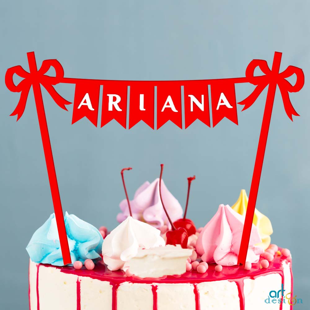 Unique Rainbow Birthday Bunting Cake Topper | Party City