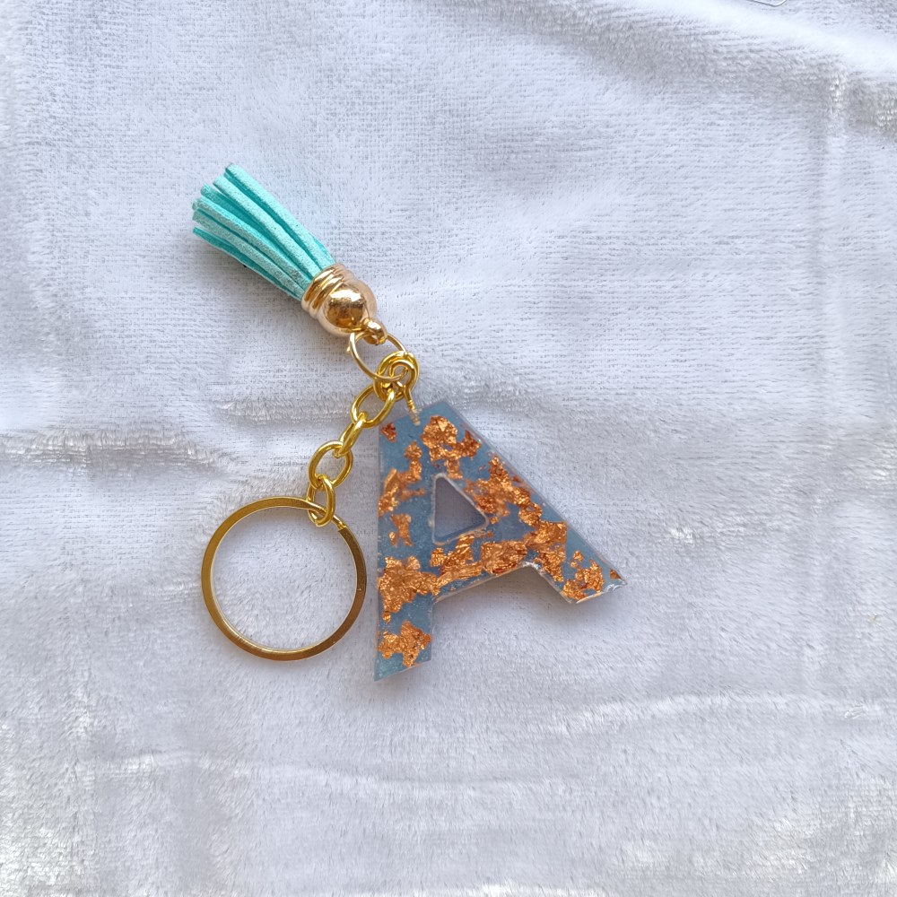 Resin Initial Keychains Resin Letter Keychain