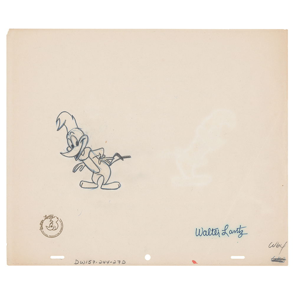 Walter Lantz Original Pencil Production Drawing Studio Animation