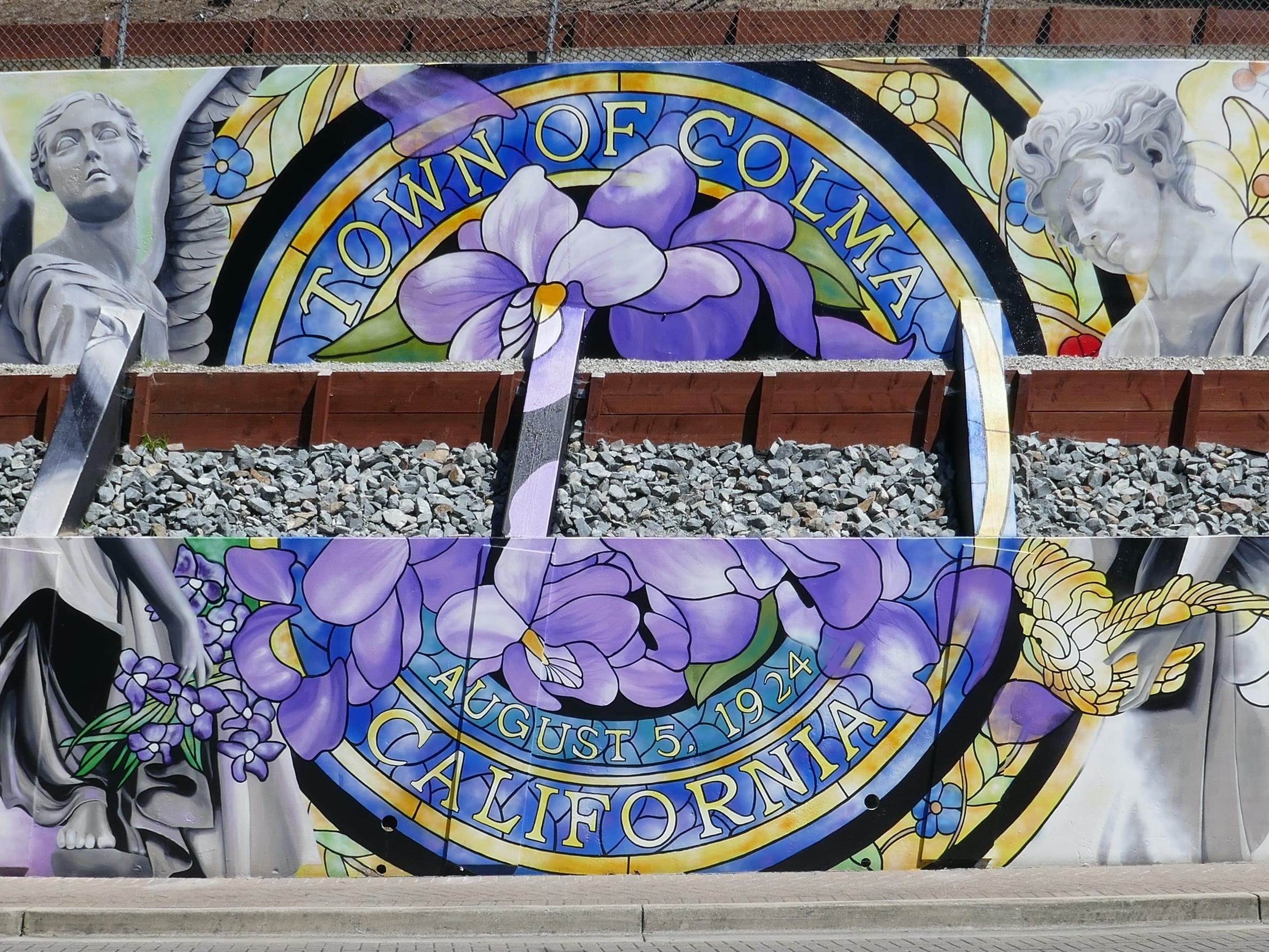 Historical Colma Mural detail