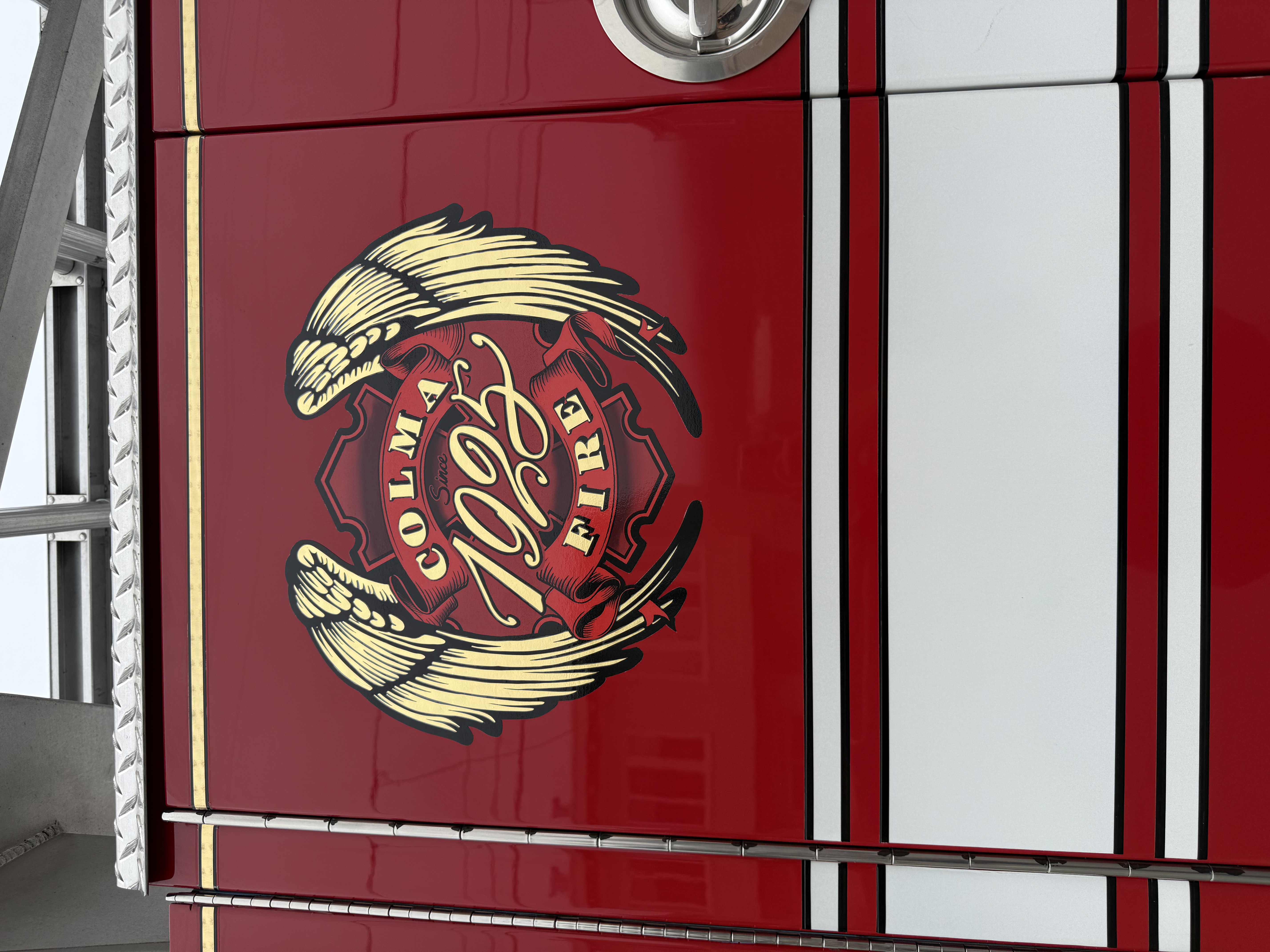 Decal created for Colma Fire Department's 100 year anniversary - View 1
